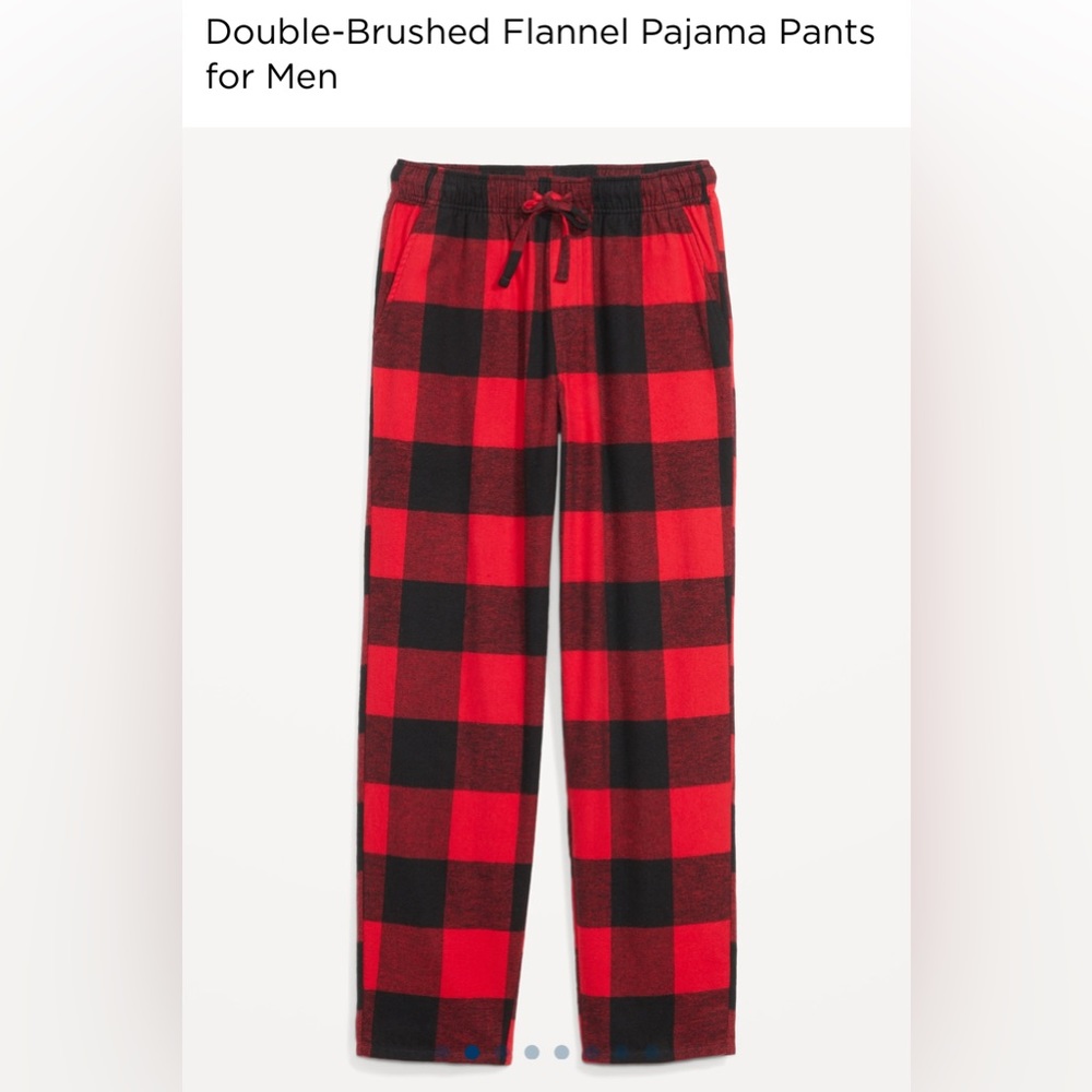 NEW Old Navy Holiday Jiggle Jammies, Red & Black box plaid pj bottoms, size L - Picture 2 of 8